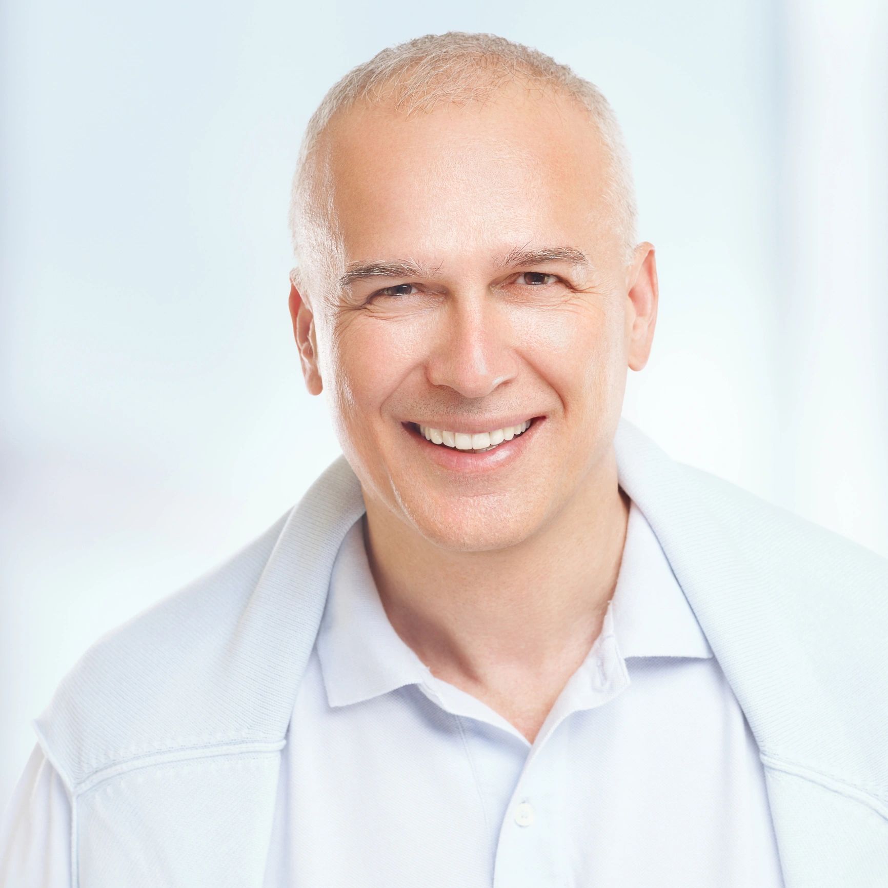 Portrait of satisfied client